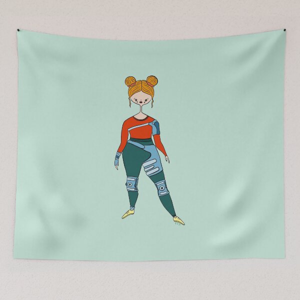 Item preview, Cute Girl With Joint Braces (mint) designed and sold by misslovelymess.