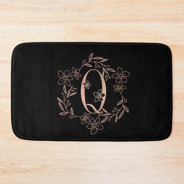 Item preview, Cute Rose Gold Floral Monogram Q designed and sold by ModernStyleBoho.