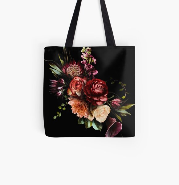 Fall chic colorful flowers bouquet,beautiful and dark flower arrangement  Tote Bag for Sale by love999