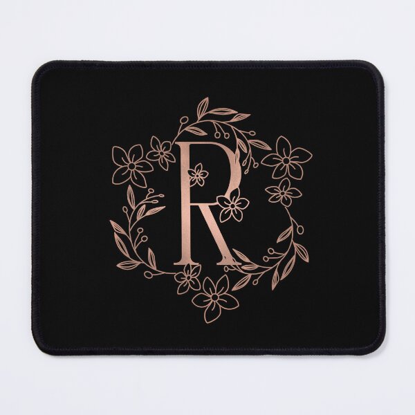 Item preview, Cute Rose Gold Floral Monogram R designed and sold by ModernStyleBoho.