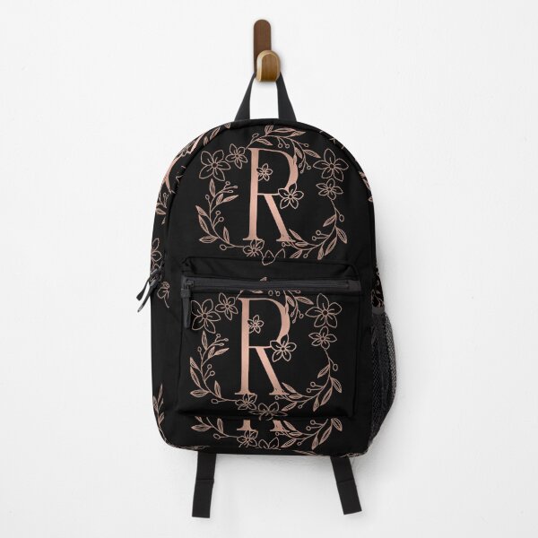 Item preview, Cute Rose Gold Floral Monogram R designed and sold by ModernStyleBoho.