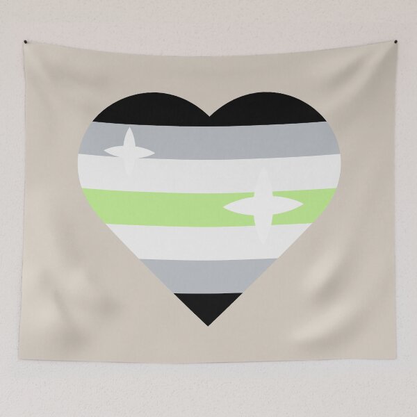 Aperçu de l'œuvre Coeur de drapeau de fierté d’Agender créée et vendue par KinLost.