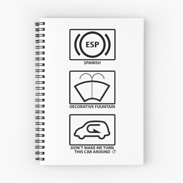 Item preview, Dashboard Indicator Light Symbols - Spanish - Fountain - Turn Around designed and sold by MotoringZen.