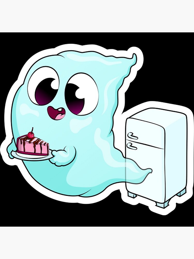 "cute ghost cake " Poster for Sale by becksharp7 | Redbubble