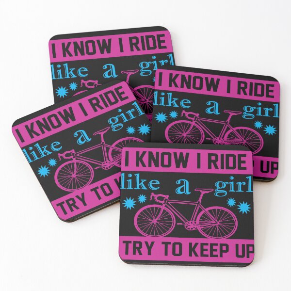 Artikelvorschau, I know I Ride Like a Girl Try to Keep Up All i need this bike bicycle Essential Gifts mom, dad, Design Happy Apparel Essential Inspiration Joy Mood entworfen und verkauft von DesignByHeartUK.