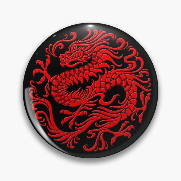Item preview, Traditional Red Chinese Dragon Circle designed and sold by JeffBartels.