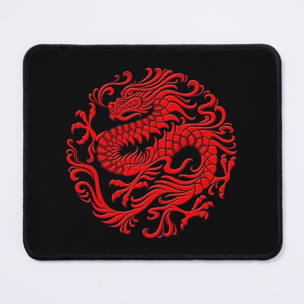 Item preview, Traditional Red Chinese Dragon Circle designed and sold by JeffBartels.