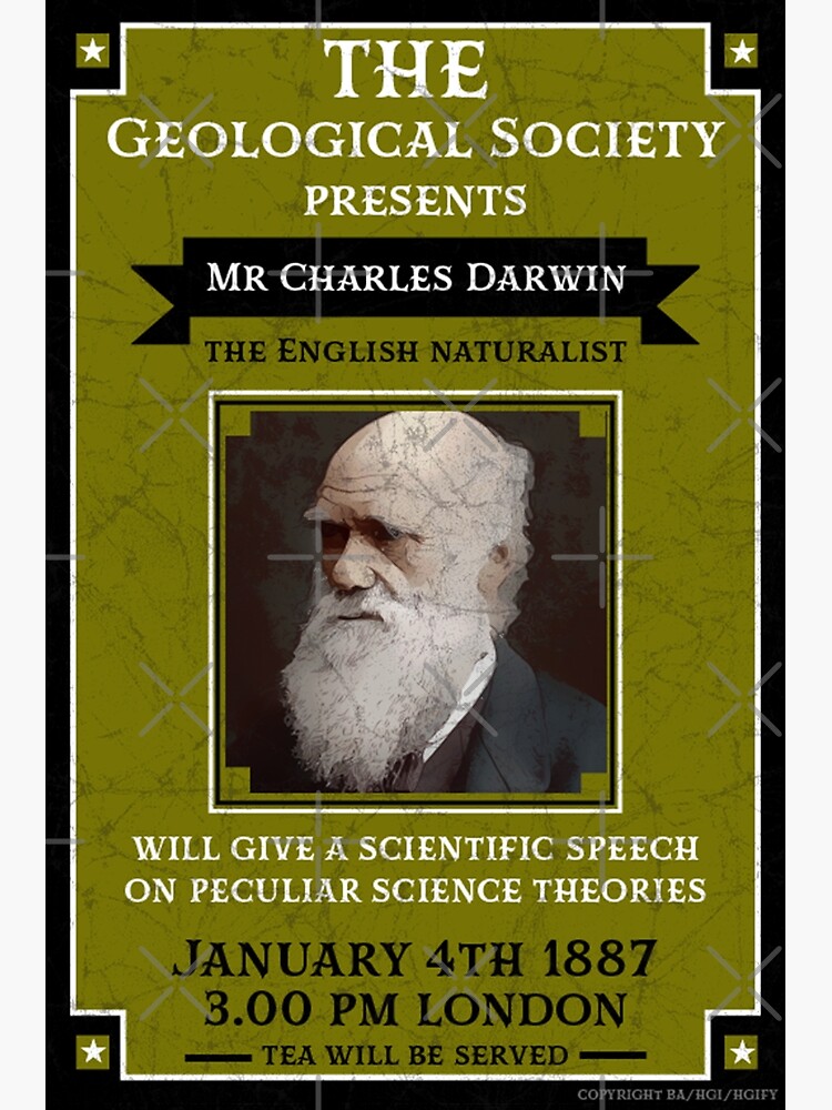 Disover Charles Darwin Vintage Retro Art - Biologists And Geologists - Science Gifts - Art Prints Premium Matte Vertical Poster