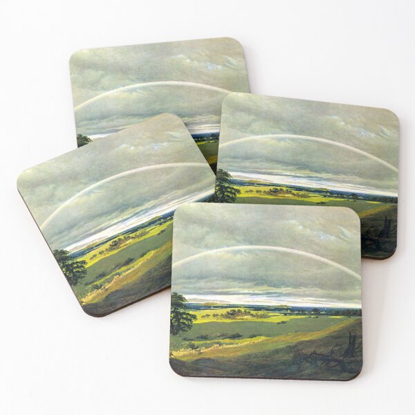 Item preview, Landscape on Rugen with Rainbow 1830 Caspar David Friedrich, Landscape On Rügen With Rainbow, painting designed and sold by TeeARTHY.