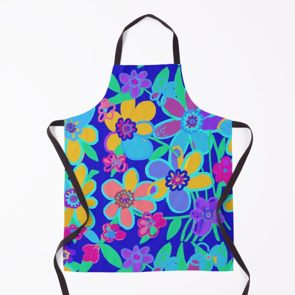 Artikelvorschau, Boho Summer Garden Flowers, Dark Blue entworfen und verkauft von PeckoBird.