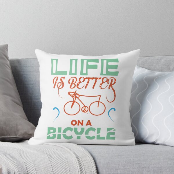 Aperçu de l'œuvre Life is Better On a Bicycle All i need this bike bicycle Essential Gifts mom, dad, Design Happy Apparel Essential Inspiration Joy Mood créée et vendue par DesignByHeartUK.