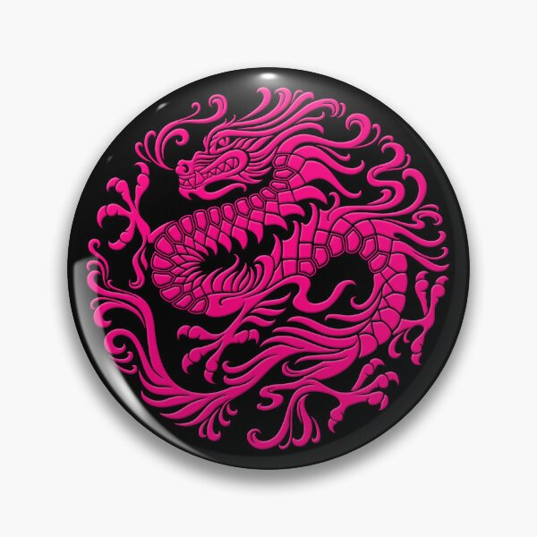 Artikelvorschau, Traditioneller rosa chinesischer Drachenkreis entworfen und verkauft von JeffBartels.