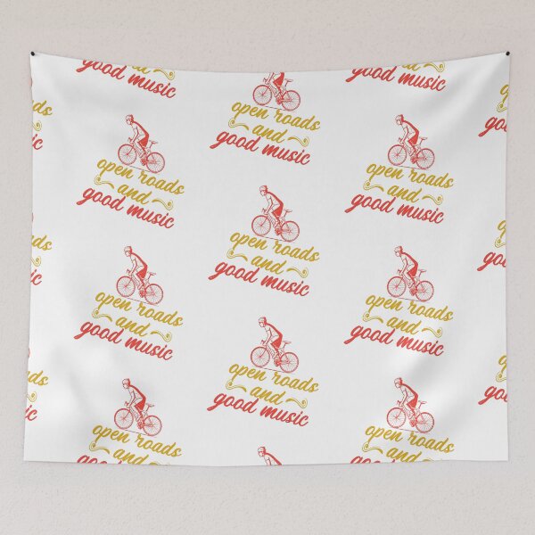 Item preview, Open Roads and Good Music All i need this bike bicycle Essential Gifts mom, dad, Design Happy Apparel Essential Inspiration Joy Mood designed and sold by DesignByHeartUK.