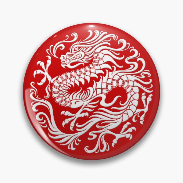 Artikelvorschau, Traditioneller weißer chinesischer Drachenkreis entworfen und verkauft von JeffBartels.