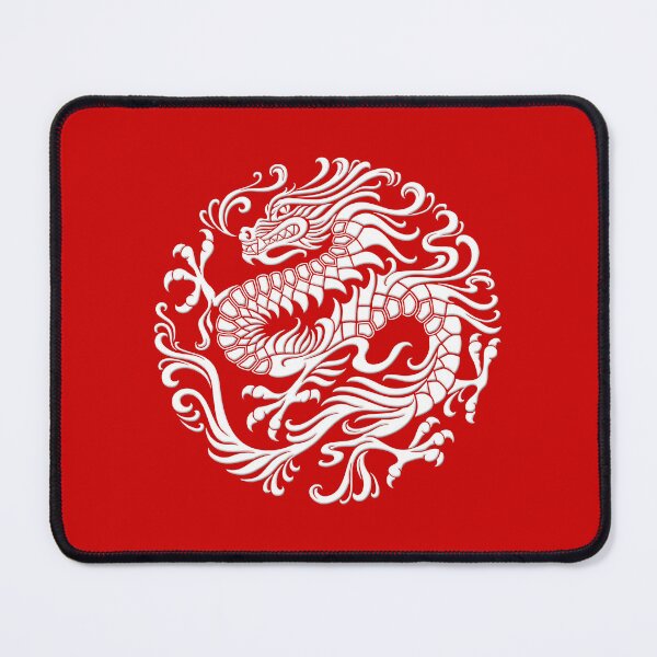 Item preview, Traditional White Chinese Dragon Circle designed and sold by JeffBartels.