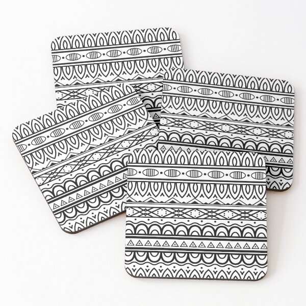 Item preview, Black And White Tribal Seamless Pattern designed and sold by delikedesign.