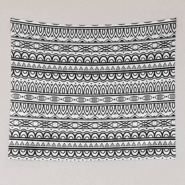 Item preview, Black And White Tribal Seamless Pattern designed and sold by delikedesign.