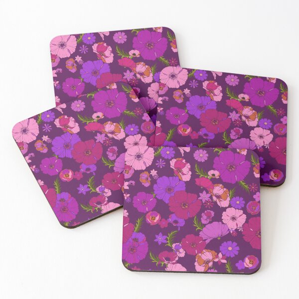Artikelvorschau, Retro Purple Poppy print entworfen und verkauft von cult-andromeda.