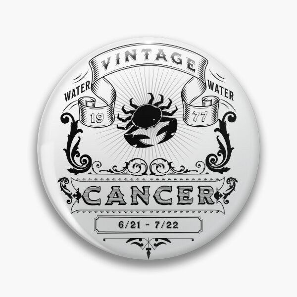 Item preview, The Zodiac Sign of Cancer Black and White  1977 designed and sold by rhombusOnion.