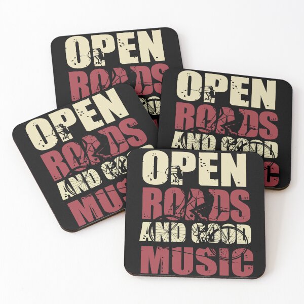 Artikelvorschau, Open Roads and Good Music All i need this bike bicycle Essential Gifts mom, dad, Design Happy Apparel Essential Inspiration Joy Mood entworfen und verkauft von DesignByHeartUK.