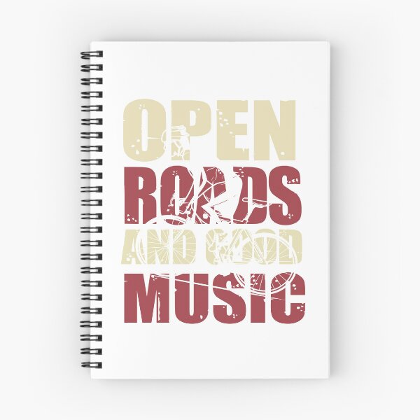 Item preview, Open Roads and Good Music All i need this bike bicycle Essential Gifts mom, dad, Design Happy Apparel Essential Inspiration Joy Mood designed and sold by DesignByHeartUK.