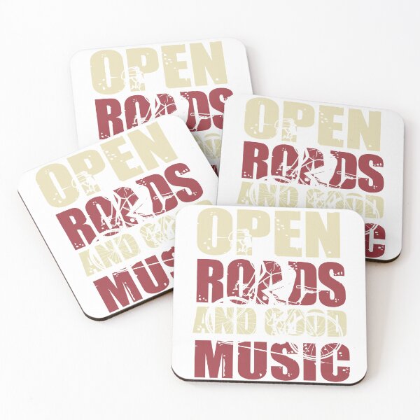 Artikelvorschau, Open Roads and Good Music All i need this bike bicycle Essential Gifts mom, dad, Design Happy Apparel Essential Inspiration Joy Mood entworfen und verkauft von DesignByHeartUK.