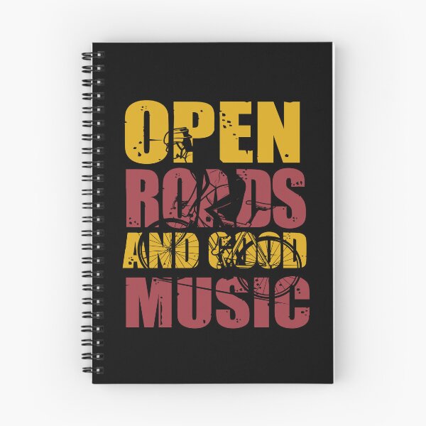 Item preview, Open Roads and Good Music All i need this bike bicycle Essential Gifts mom, dad, Design Happy Apparel Essential Inspiration Joy Mood designed and sold by DesignByHeartUK.