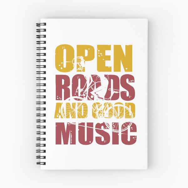 Item preview, Open Roads and Good Music All i need this bike bicycle Essential Gifts mom, dad, Design Happy Apparel Essential Inspiration Joy Mood designed and sold by DesignByHeartUK.