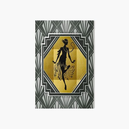 Art Deco Flapper Roaring 20's Gatsby Style Print Art Board Print