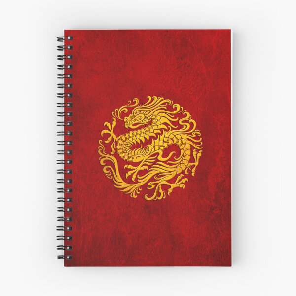 Artikelvorschau, Traditioneller gelber und roter chinesischer Drache-Kreis entworfen und verkauft von JeffBartels.