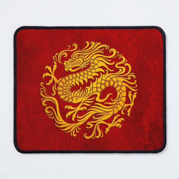 Item preview, Traditional Yellow and Red Chinese Dragon Circle designed and sold by JeffBartels.