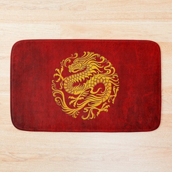 Item preview, Traditional Yellow and Red Chinese Dragon Circle designed and sold by JeffBartels.