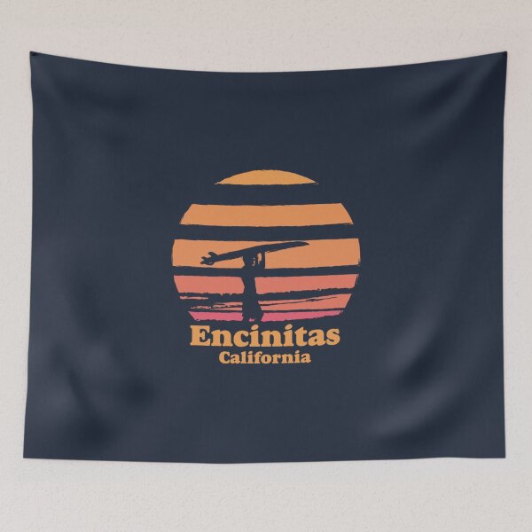 Item preview, Encinitas California Retro Surf Vintage Surfing Sun 70's designed and sold by DanGlazer.