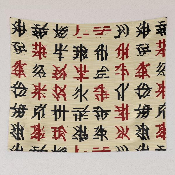 Aperçu de l'œuvre Motif de caracteres chinois. créée et vendue par Photorebelle.