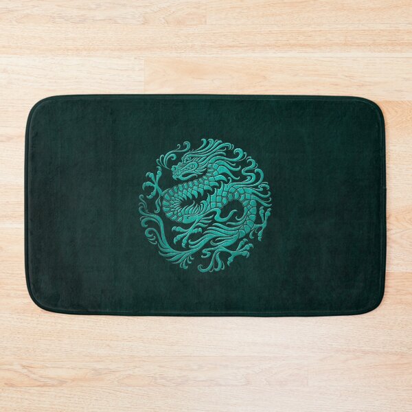 Item preview, Traditional Teal Blue Chinese Dragon Circle designed and sold by JeffBartels.