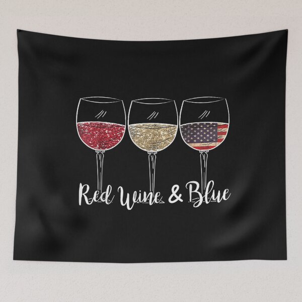 Item preview, Red Wine & Blue 4th of July wine Red White Blue Wine Glasses T-Shirt designed and sold by Chambers-Avara.