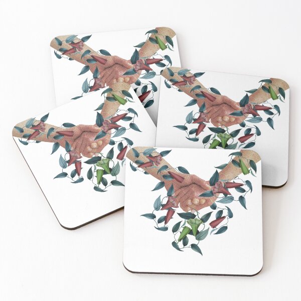 Item preview, Hand in Hand Botanical Digital Collage designed and sold by Lesley Fitzpatrick.