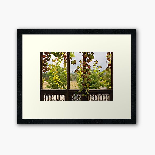 0052 Autumn window Framed Art Print