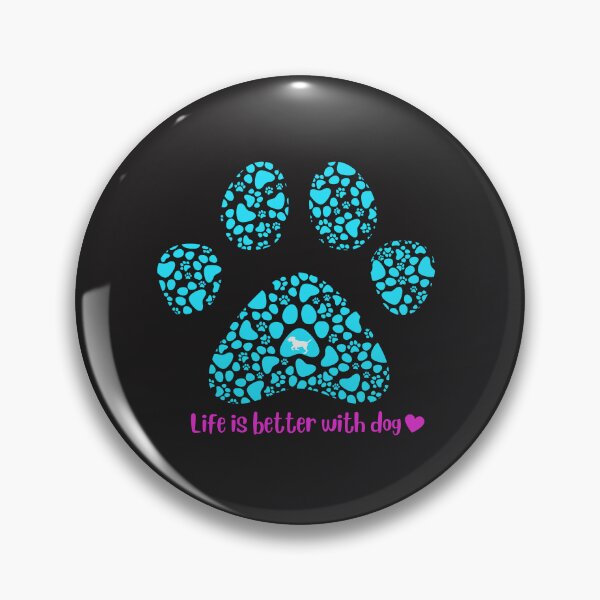 Artikelvorschau, Life is better with dog paw print. Dog paws. Love Dog! The perfect gift for dog lovers! entworfen und verkauft von SilverWhiskers.