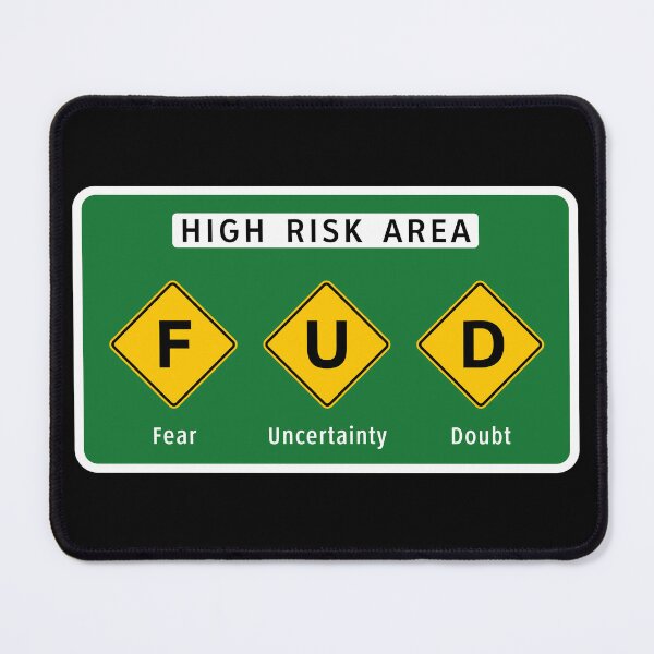Item preview, Road Sign - High Risk FUD Area designed and sold by Clusterfudge.