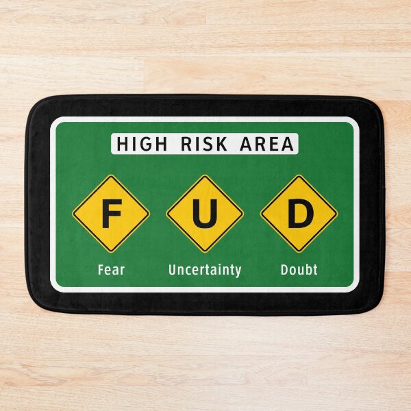 Item preview, Road Sign - High Risk FUD Area designed and sold by Clusterfudge.