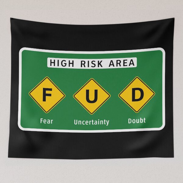 Item preview, Road Sign - High Risk FUD Area designed and sold by Clusterfudge.