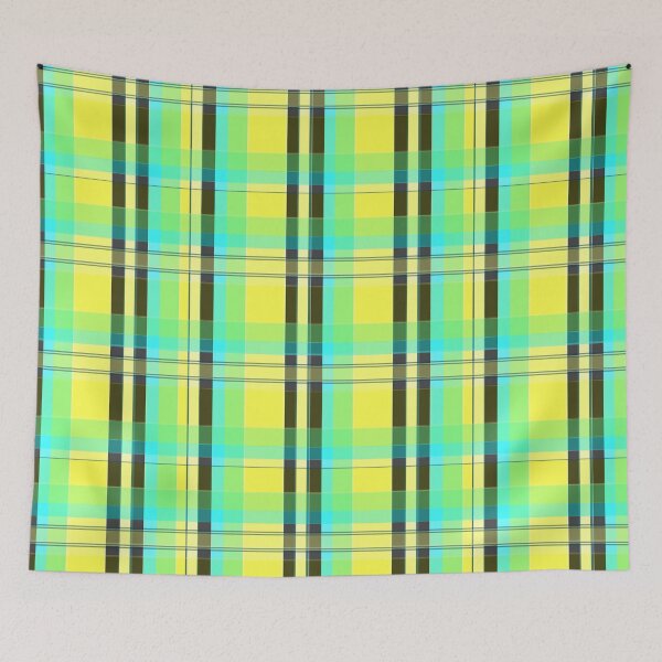 Item preview, Yellow Aqua and Taupe plaid designed and sold by PharrisArt.