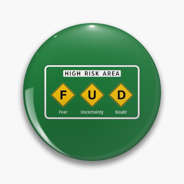 Item preview, Road Sign - High Risk FUD Area designed and sold by Clusterfudge.