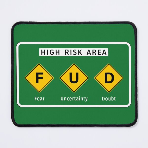 Item preview, Road Sign - High Risk FUD Area designed and sold by Clusterfudge.