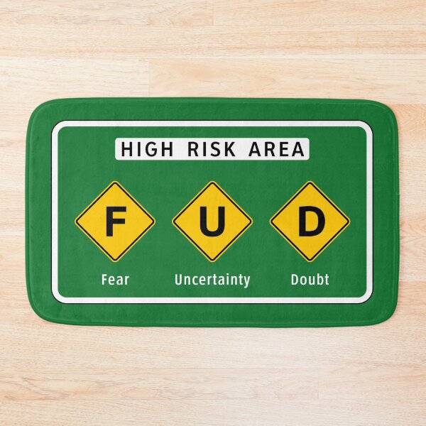 Item preview, Road Sign - High Risk FUD Area designed and sold by Clusterfudge.