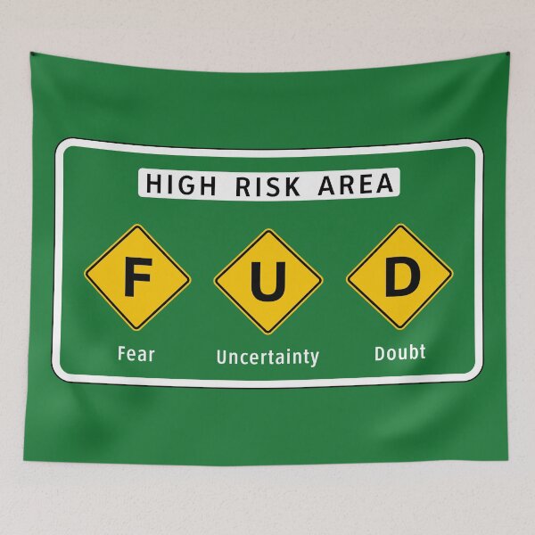 Item preview, Road Sign - High Risk FUD Area designed and sold by Clusterfudge.