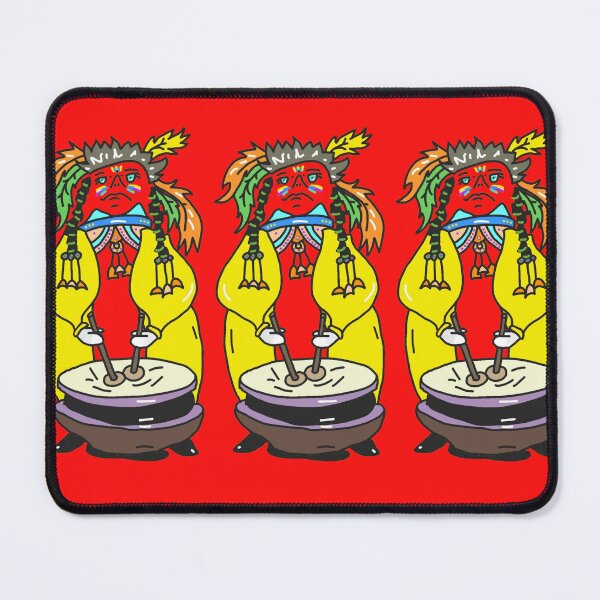 Item preview, Indian with a drum, Penup drawing designed and sold by MariDaniArt.