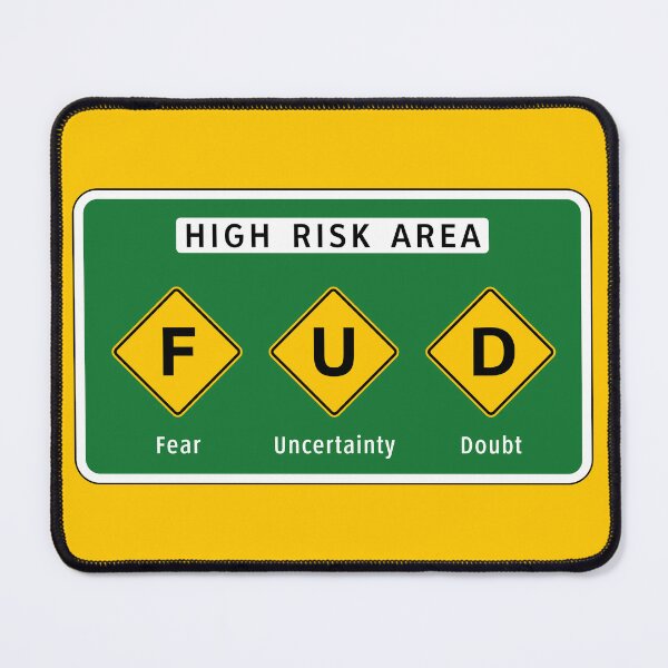 Item preview, Road Sign - High Risk FUD Area designed and sold by Clusterfudge.