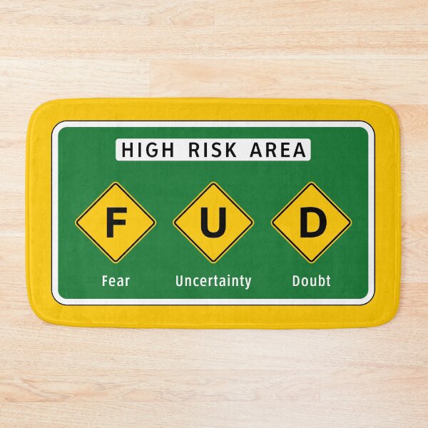 Item preview, Road Sign - High Risk FUD Area designed and sold by Clusterfudge.